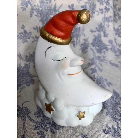 Vintage Porcelain Sleeping Moon Figurine - Picture 9 of 9